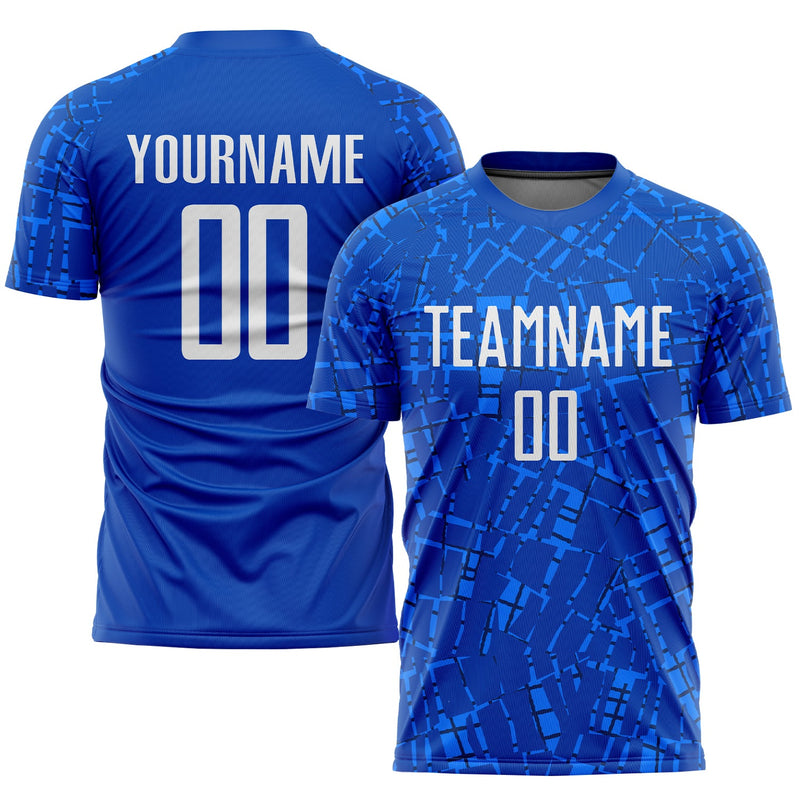 Custom Soccer Jersey - Royal White Sublimation Uniform