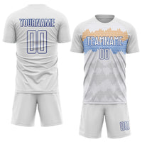 Custom Soccer Jersey - White Royal Sublimation Uniform