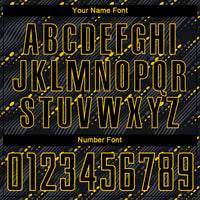 Custom Black Black-Gold Sublimation Soccer Uniform Jersey