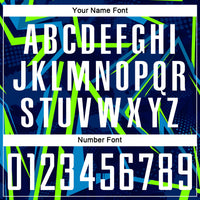 Custom Soccer Jersey - Royal White-Neon Green Sublimation Uniform