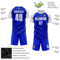 Custom Soccer Jersey - Royal White-Navy Sublimation Uniform