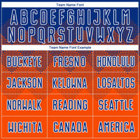 Custom Soccer Jersey - Orange Royal-White Sublimation Uniform
