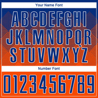 Custom Soccer Jersey - Orange Royal-White Sublimation Uniform
