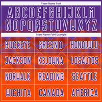 Custom Orange Purple-White Sublimation Soccer Uniform Jersey
