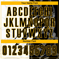 Custom Graffiti Pattern Black-Gold Scratch Sublimation Soccer Uniform Jersey