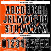 Custom Graffiti Pattern Black-Orange Scratch Sublimation Soccer Uniform Jersey