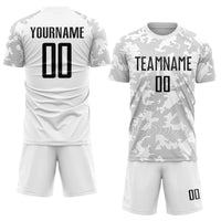 Custom Soccer Jersey - White Black Sublimation Uniform