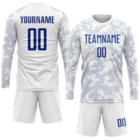Custom Soccer Jersey - White Royal Sublimation Uniform
