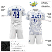 Custom Soccer Jersey - White Royal Sublimation Uniform