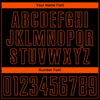 Custom Black Orange Sublimation Soccer Uniform Jersey