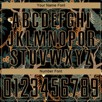 Custom Black Old Gold Tiger And Peacock Sublimation Soccer Uniform Jersey