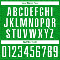 Custom Grass Green White Geometric Shapes Sublimation Soccer Uniform Jersey