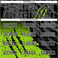 Custom Black Neon Green-White Gradient Scratch Splash Sublimation Soccer Uniform Jersey