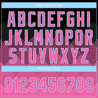 Custom Black Pink-Light Blue 3D Pattern Gradient Square Shapes Two-Button Unisex Softball Jersey
