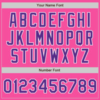Custom Pink Purple-White Two-Button Unisex Softball Jersey