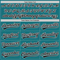 Custom Teal Black-White Two-Button Unisex Softball Jersey