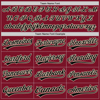 Custom Crimson Black-Cream Two-Button Unisex Softball Jersey
