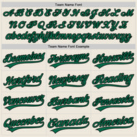 Custom Cream Kelly Green-Black Two-Button Unisex Softball Jersey