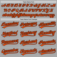 Custom Gray Orange-Black Two-Button Unisex Softball Jersey