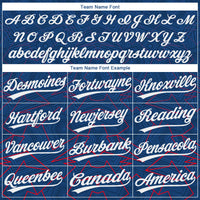 Custom US Navy Blue White-Red 3D Pattern Two-Button Unisex Softball Jersey