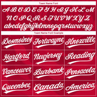 Custom Red White 3D Pattern Two-Button Unisex Softball Jersey