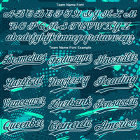 Custom Green Midnight Green-Teal 3D Pattern Two-Button Unisex Softball Jersey