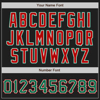 Custom Black Kelly Green-Red Two-Button Unisex Softball Jersey