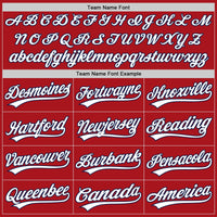 Custom Red White-Navy Two-Button Unisex Softball Jersey