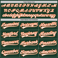Custom Green White-Orange Two-Button Unisex Softball Jersey