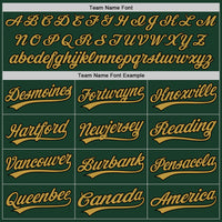 Custom Green Old Gold-Black Two-Button Unisex Softball Jersey