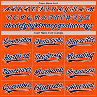 Custom Orange Navy-White Two-Button Unisex Softball Jersey