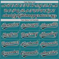 Custom Teal Black-White Two-Button Unisex Softball Jersey