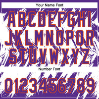 Custom Purple Orange-White 3D Pattern Abstract Sharp Shape Two-Button Unisex Softball Jersey