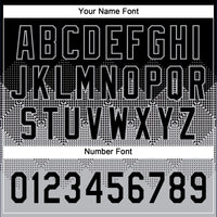 Custom Black Gray 3D Pattern Gradient Square Shapes Two-Button Unisex Softball Jersey