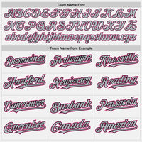 Custom White Black Pinstripe Gray-Pink Two-Button Unisex Softball Jersey