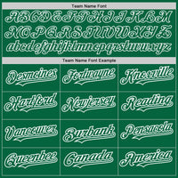 Custom Kelly Green White Pinstripe White Two-Button Unisex Softball Jersey