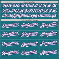 Custom Teal Purple Pinstripe White Two-Button Unisex Softball Jersey
