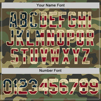 Custom Camo Vintage USA Flag-Cream Salute To Service Two-Button Unisex Softball Jersey