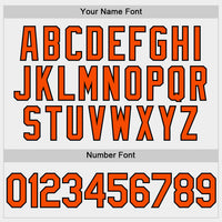 Custom White Orange-Black Two-Button Unisex Softball Jersey