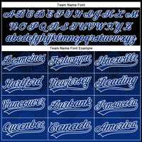 Custom Black Royal-White 3D Gradient Square Shape Two-Button Unisex Softball Jersey