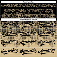 Custom Black Vegas Gold 3D Gradient Square Shape Two-Button Unisex Softball Jersey