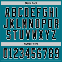 Custom Teal Black-White Hockey Jersey