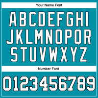 Custom Teal White Pinstripe White-Black Authentic Basketball Jersey