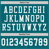 Custom Teal White Mesh Authentic Football Jersey
