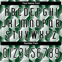Custom Green Black-White Geometric Shape Sublimation Volleyball Uniform Jersey