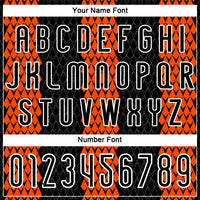Custom Black Orange-White Geometric Shape Sublimation Volleyball Uniform Jersey