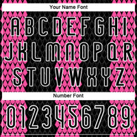 Custom Black Pink-White Geometric Shape Sublimation Volleyball Uniform Jersey