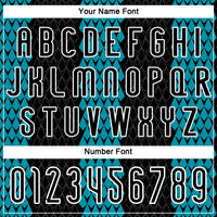 Custom Black Teal-White Geometric Shape Sublimation Volleyball Uniform Jersey