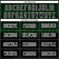 Custom Black Grass Green-White Geometric Shape Sublimation Volleyball Uniform Jersey
