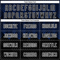 Custom Black Thunder Blue-White Geometric Shape Sublimation Volleyball Uniform Jersey